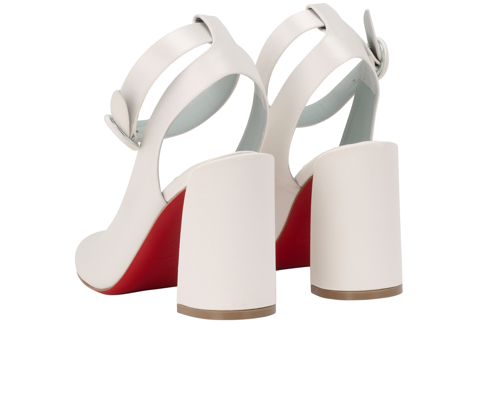 Christian Louboutin Miss Sab Sling Pumps, &pound;220, Shoes, White, Satin, Back view