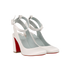 Christian Louboutin Miss Sab Sling Pumps, &pound;220, Shoes, White, Satin, Side view