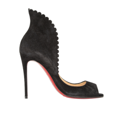 Christian Louboutin Pijonina 100, Suede, Black, UK 4, B/DB, 3*
