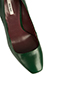 Miu Miu Green Leather Square Toe Heels, other view