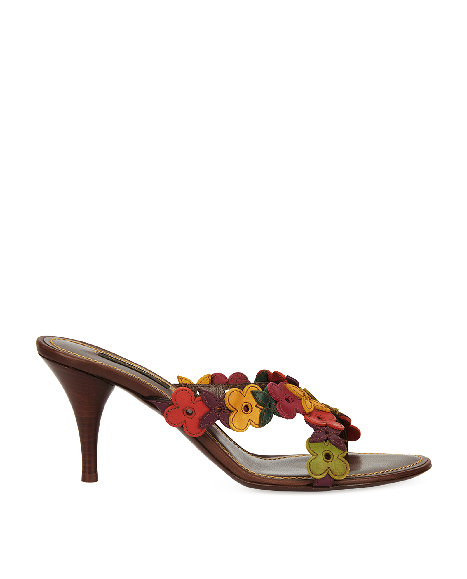 LOUIS VUITTON #39428 Brown & Golden Leather Sandal Heels (US 7.5 EU 37.5) –  ALL YOUR BLISS