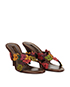Louis Vuitton Brown Flowers Sandals, side view