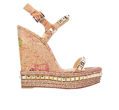 Christian Louboutin Cataclou 140 Wedge Sandals, front view