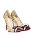 Christian Louboutin Perspex Studded Toe Heels, side view