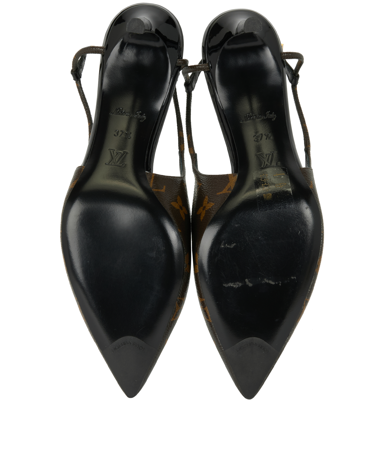 Louis Vuitton Pointed Slingback, &pound;495, Shoes, Brown, Canvas, Top view