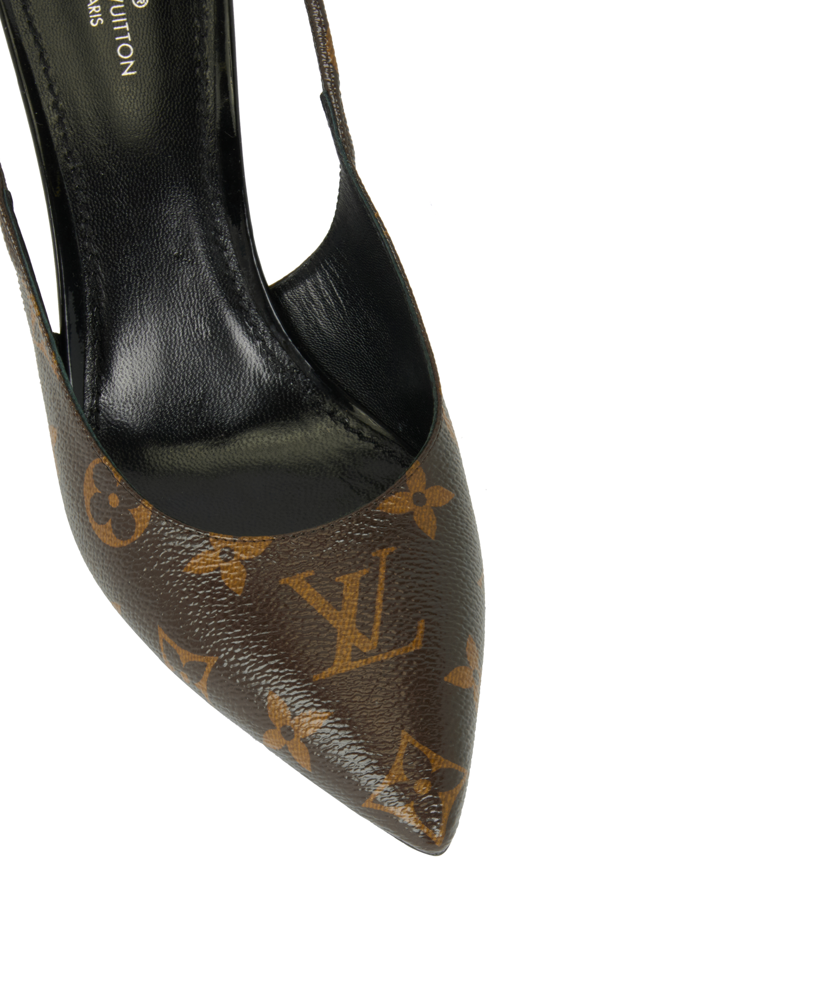 Louis Vuitton Pointed Slingback, &pound;495, Shoes, Brown, Canvas, Other view