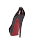 Christian Louboutin Leopard Peep Toe Heels, back view