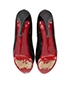 Christian Louboutin Leopard Peep Toe Heels, top view