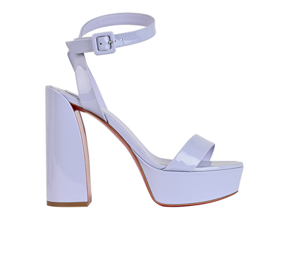 Christian Louboutin Movida Sabina 130 Sandals, £295, Shoes, Purple, Patent Leather, Front view