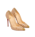 Christian Louboutin Degraspike Pumps, &pound;375, Shoes, Beige, Leather, Side view