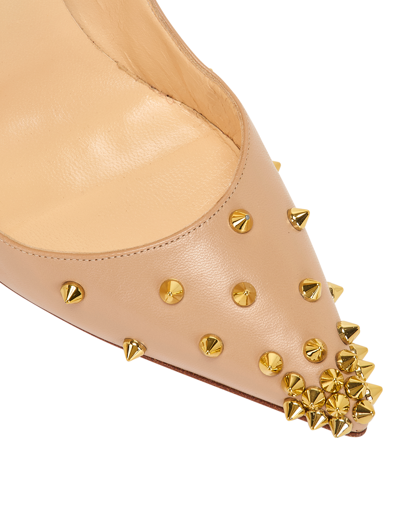 Christian Louboutin Degraspike Pumps, &pound;375, Shoes, Beige, Leather, Other view