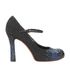 Louis Vuitton Embellished Mary Jane Heels, &pound;80, Shoes, Black/Blue, Tweed, Front view
