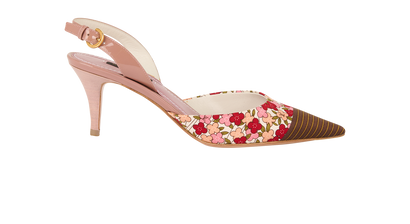 Louis Vuitton Slingback Kitten Heels, front view