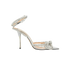 Mach & Mach Double Bow Embellished Pumps, &pound;395, Shoes, Silver, PVC, Front view