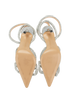 Mach & Mach Double Bow Embellished Pumps, &pound;395, Shoes, Silver, PVC, Top view