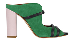 Malone Souliers Maureen Heels, Leather, Pink/Green/Navy, 4, B, 4