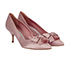 Manolo Blahnik Bow and Tassel Kitten Heels, side view