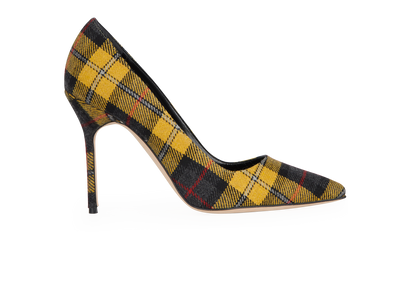 Manolo Blahnik BB Plaid Pumps, front view