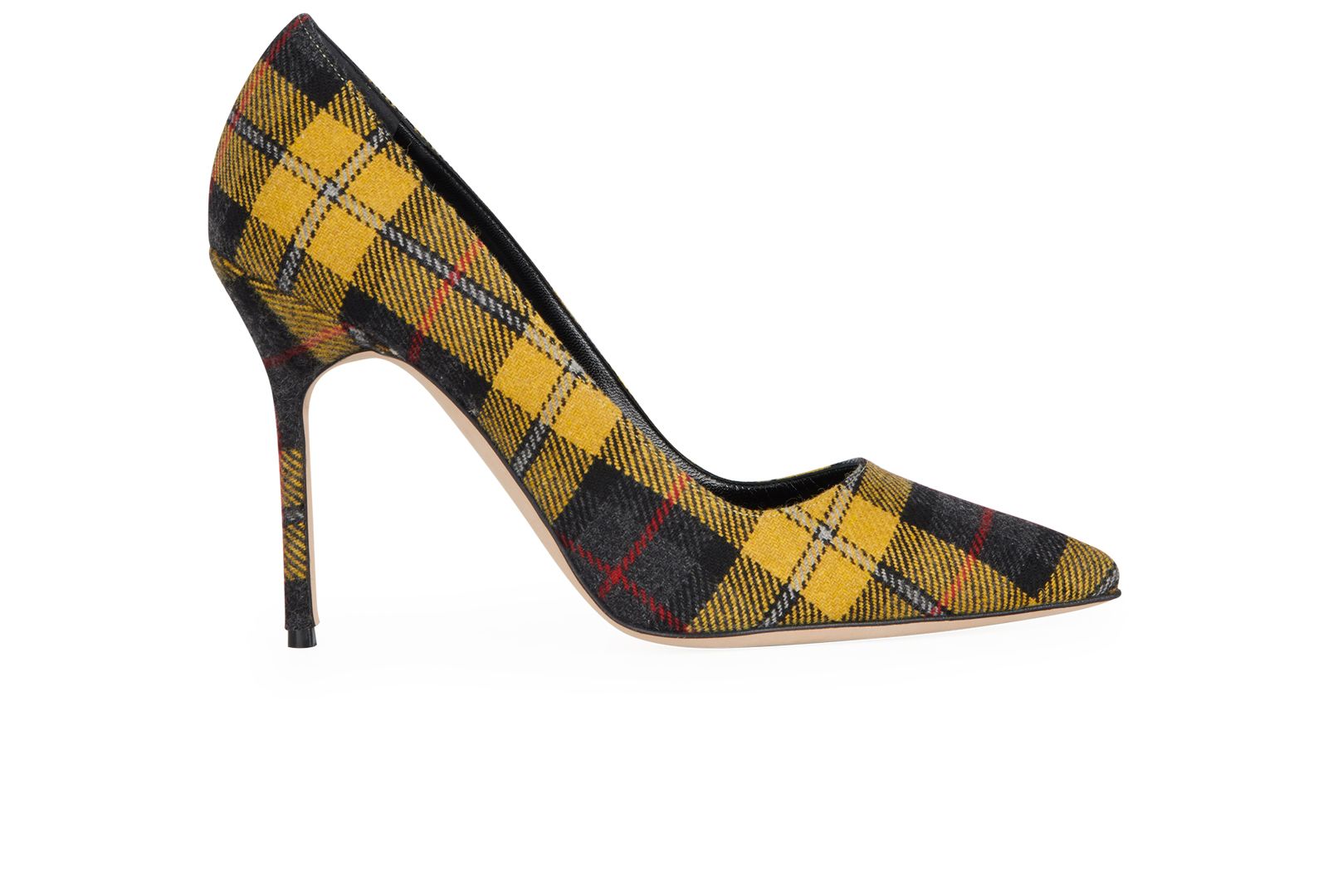 Manolo blahnik bb cheap plaid pumps