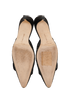 Manolo Blahnik Maysalebi Mules, &pound;240, Shoes, Black, Lace/Leather, Top view