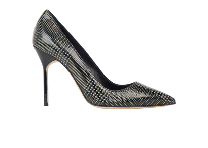 Manolo Blahnik Houndstooth Pumps, front view