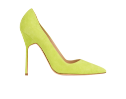 Manolo Blahnik Pointed Toe Heels, Suede, Green, UK 7, 3*