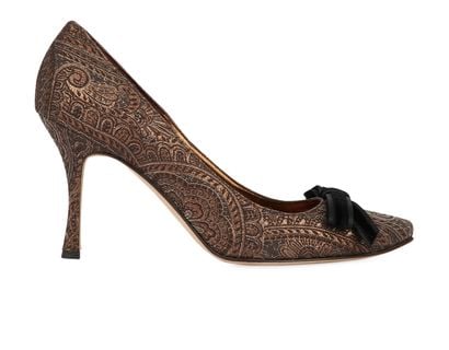Manolo Blahnik Brocade Pumps, front view