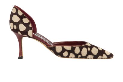 Manolo Blahnik Pony Hair Heels, front view