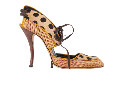 Manolo Blahnik Polka Dot Heels, front view