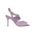 Manolo Blahnik Havelopa Sandals, &pound;190, Shoes, Purple, Satin, Front view