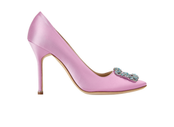 Manolo Blahnik Hangisi 105, Satin, Lilac, UK6.5, DB/B, 3*