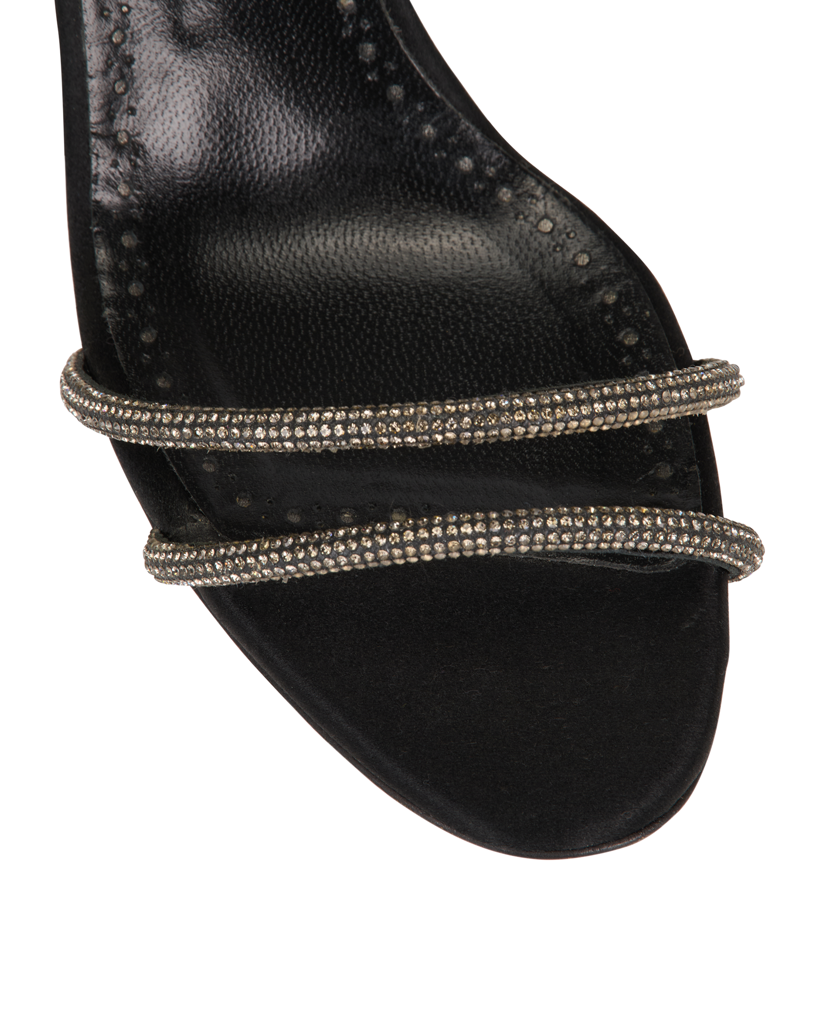 Manolo Blahnik Diablica Sandals, &pound;250, Shoes, Black, Satin, Other view