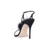Manolo Blahnik Eila Feather Trimmed Sandals, back view