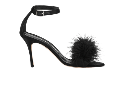 Manolo Blahnik Feather Heels, front view