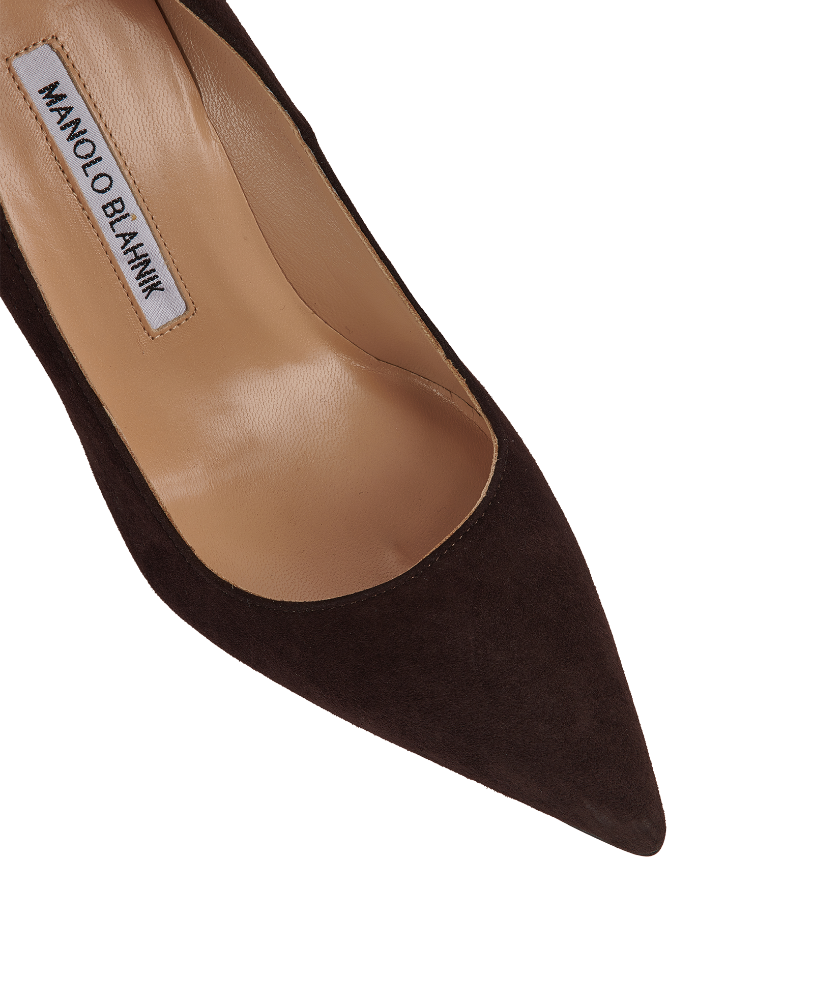 Manolo Blahnik Pointed Heels, &pound;350, Shoes, Brown, Suede, Other view