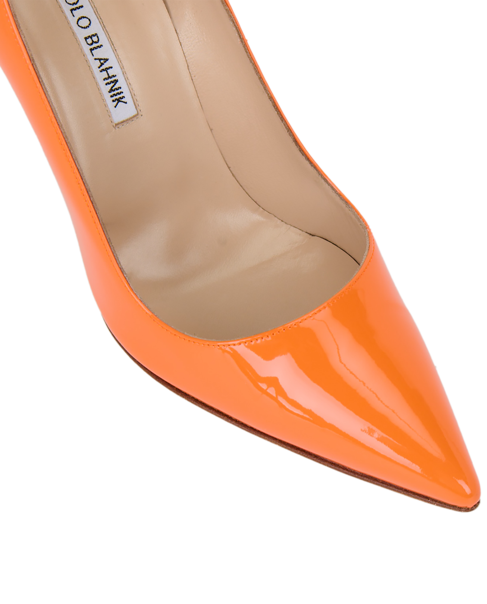 Manolo Blahnik BB 105 Pumps, &pound;180, Shoes, Orange, Patent Leather, Other view