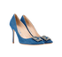 Manolo Blahnik Hangisi 105 Denim Court- UK9, side view