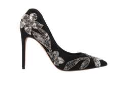 Alexander Mcqueen Embellished Pumps - Size UK 3, Suede, Black, 3*