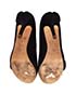Alexander McQueen Rose Applique Court Heels, top view