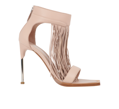 Alexander McQueen Fringe Heeled Sandals, front view