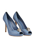 Alexander McQueen Skull Peep Toe Pumps, side view
