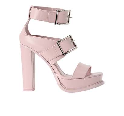 Alexander McQueen Platform Sandals, &pound;160, Shoes, Pink, Leather, Front view