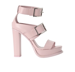 Alexander McQueen Platform Sandals, Leather, Pink, UK7, DB, 2*