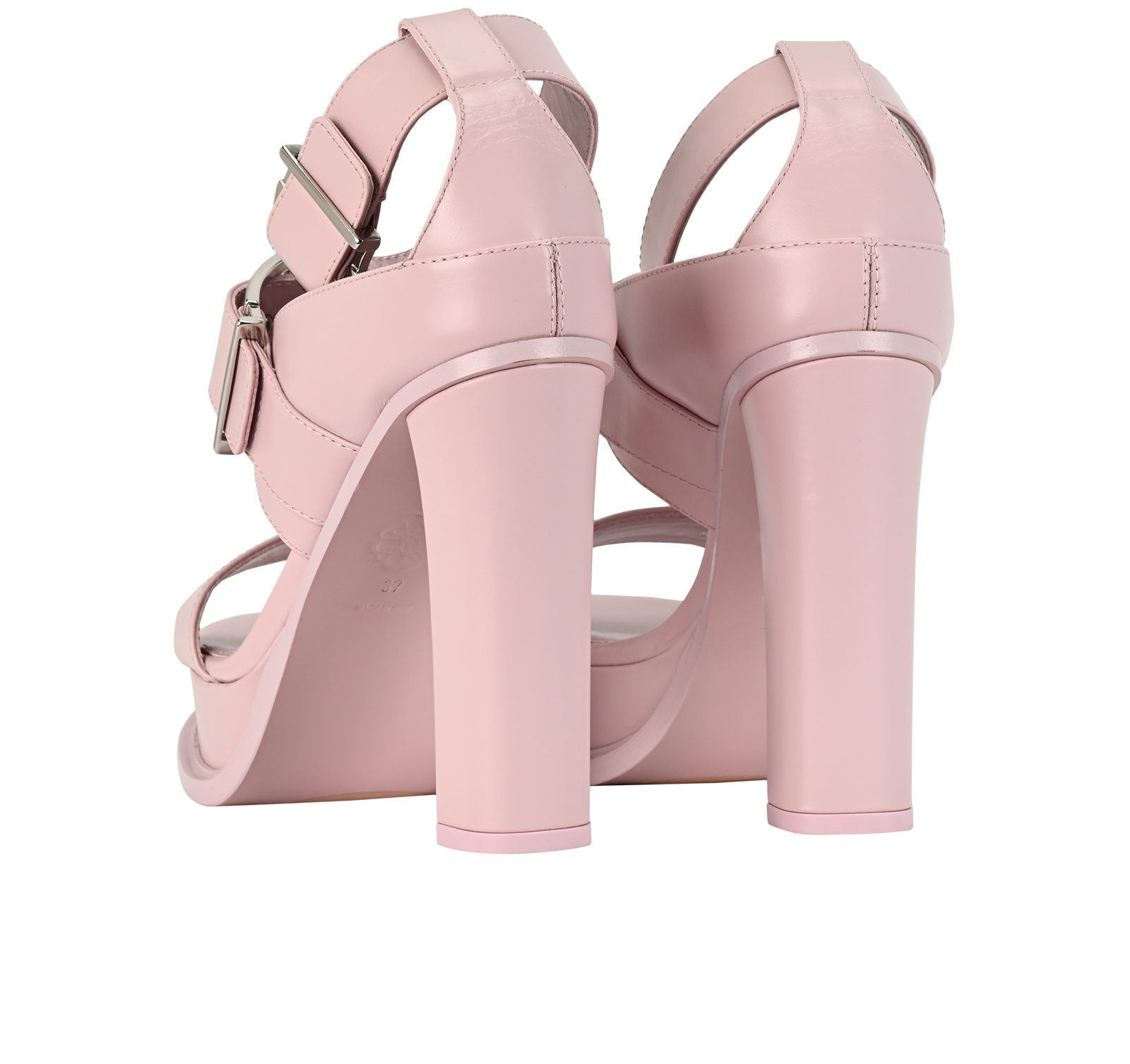Alexander McQueen Platform Sandals, &pound;160, Shoes, Pink, Leather, Back view