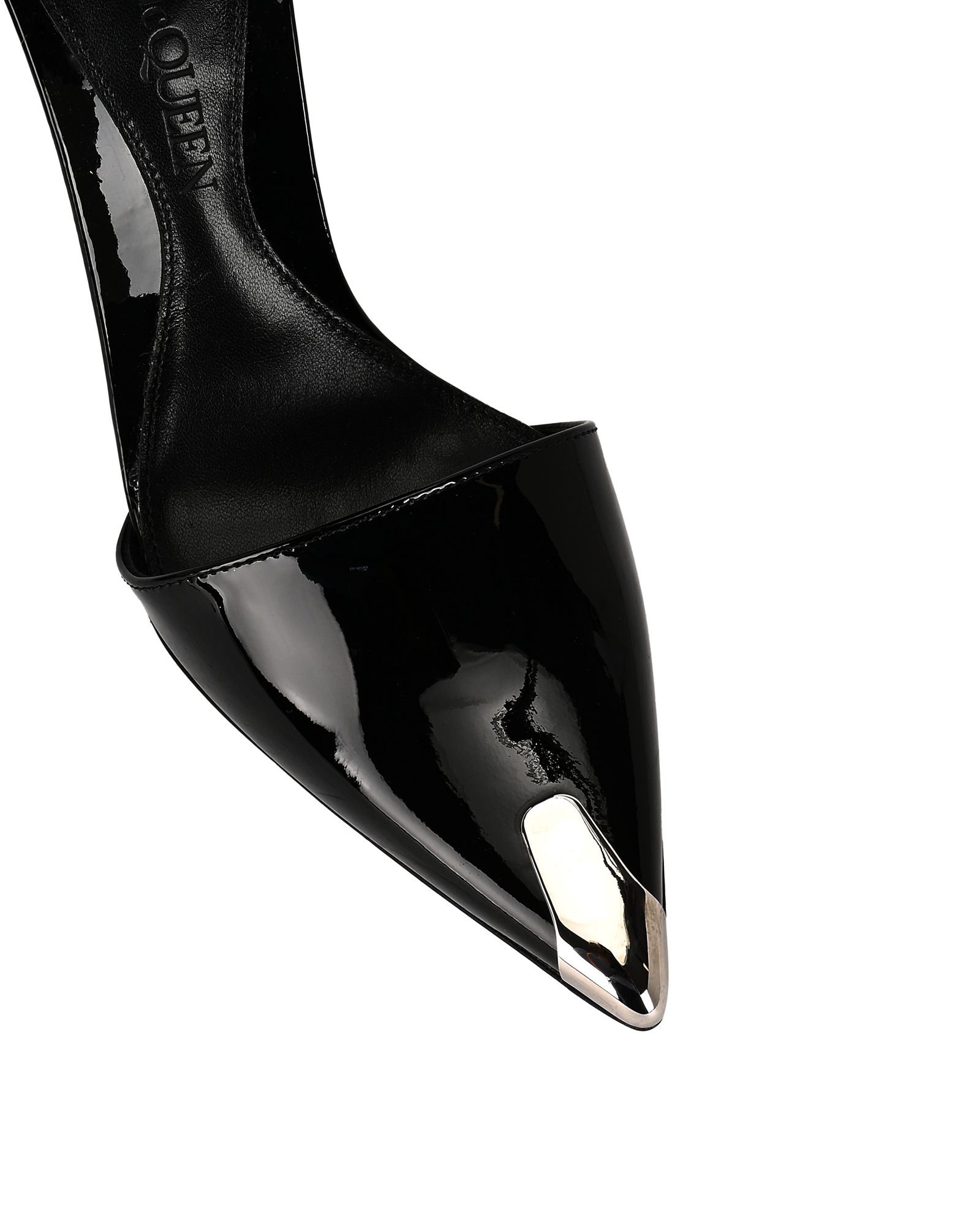 Alexander McQueen Punk Pump 105, &pound;250, Shoes, Black, Patent Leather, Other view