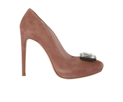 Miu Miu Embellished Platforms, Suede, Pink, UK3, DB/B, 2*