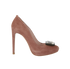 Miu Miu Embellished Platforms, £170, Shoes, Pink, Suede, Front view