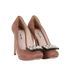 Miu Miu Embellished Platforms, £170, Shoes, Pink, Suede, Side view