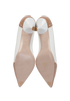 Miu Miu Two-Tone Pointed Heels, &pound;170, Shoes, Beige/White, Patent Leather, Top view