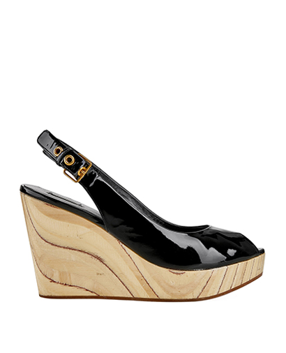 Miu Miu Wooden Effect Sling Backs, front view